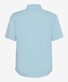 Brax Dan Pure Linnen Short Sleeve Uni Color Overhemd Smooth Blue