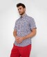 Brax Dan Slub Yarn Minimal Fantasy Pattern Shirt Coral