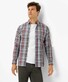 Brax Daniel Button-Down Check Overhemd Dark Vitamins