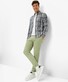 Brax Daniel Button-Down Check Overhemd Olijf Groen