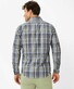 Brax Daniel Button-Down Check Overhemd Olijf Groen