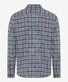 Brax Daniel Button Down Cotton Cosy Light Flanel Check Overhemd Dark Navy