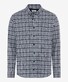 Brax Daniel Button Down Cotton Cosy Light Flanel Check Overhemd Dark Navy