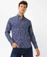 Brax Daniel Button Down Hi-Flex Cotton Stretch Overhemd Donker Blauw-Camel