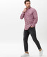 Brax Daniel Button Down Hi-Flex Fine Fantasy Pattern Overhemd Garnet