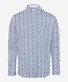 Brax Daniel Button Down Hi-Flex Fine Modern Pattern Overhemd Wit