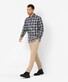 Brax Daniel Button Down Long Sleeve Check Fine Flanel Overhemd Cigar