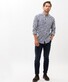 Brax Daniel Check Button-Down Blue Planet Oxford Overhemd Athletic