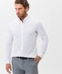 Brax Daniel Jersey Hi-Flex Button Down Shirt White