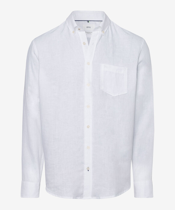 Brax Dirk Linen Shirt White