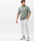Brax Dirk Uni Linen Button Down Shirt Khaki