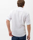 Brax Dirk Uni Linnen Button Down Overhemd Wit