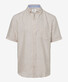 Brax Drake Linen Short Sleeve Shirt Sand