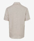 Brax Drake Linen Short Sleeve Shirt Sand