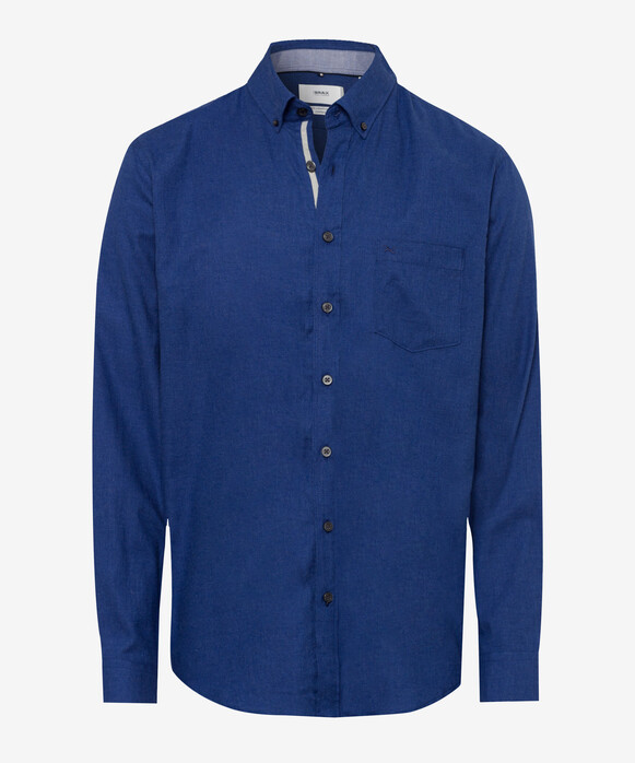 Brax Dries Button Down Overhemd Blauw