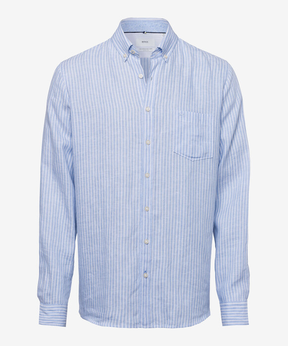 Brax Dries Linen Summertime Shirt Blue