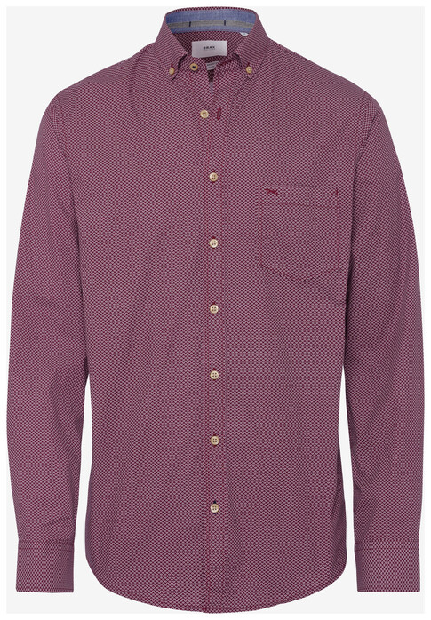 Brax Dries Micro Structure Shirt Red