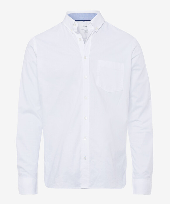 Brax Dries Uni Cotton Fine Oxford Shirt White