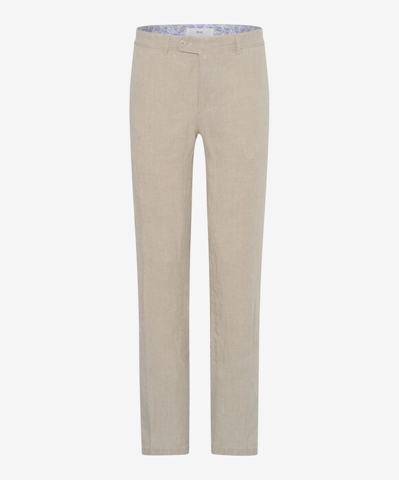 Brax Evans Lightweight Linen Easy Care Flat-Front Pants Cosy Linen