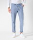 Brax Evans Lightweight Linnen Easy Care Flat-Front Broek Dusty Blue