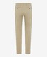 Brax Evans Triple Stone Soft Cotton Blend Flat-Front Broek Beige