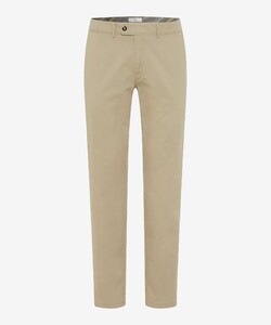 Brax Evans Triple Stone Soft Cotton Blend Flat-Front Broek Beige