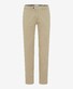 Brax Evans Triple Stone Soft Cotton Blend Flat-Front Broek Beige