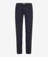 Brax Evans Triple Stone Soft Cotton Blend Flat-Front Broek Monochrome