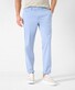 Brax Everest Ultralight Satin Cotton Blend Easy Care Broek Sky