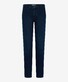 Brax Fabio Chino Denim Flat-Front Jeans Dark Blue Used