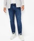 Brax Fabio Chino Denim Flat-Front Jeans Regular Blue Used