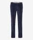 Brax Fabio Chino Flat-Front Soft Touch Corduroy Blue Planet Ribbroek Monochrome