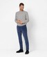 Brax Fabio Chino Flat-Front Soft Touch Corduroy Blue Planet Ribbroek Monochrome