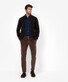 Brax Fabio Chino Flat-Front Soft Touch Corduroy Blue Planet Ribbroek Nut