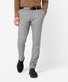 Brax Fabio Flat-Front Subtle Check Wool Look Blue Planet Broek Zilver