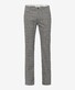 Brax Fabio Flat-Front Subtle Check Wool Look Blue Planet Broek Zilver