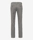 Brax Fabio Flat-Front Subtle Check Wool Look Blue Planet Broek Zilver