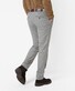 Brax Fabio Flat-Front Subtle Check Wool Look Blue Planet Broek Zilver