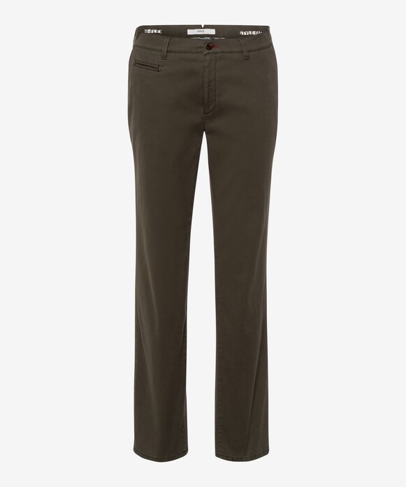 Brax Fabio In Fine Texture Chino Hi-Flex Broek Dark Olive