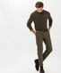 Brax Fabio In Fine Texture Chino Hi-Flex Broek Dark Olive