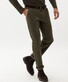 Brax Fabio In Fine Texture Chino Hi-Flex Broek Dark Olive