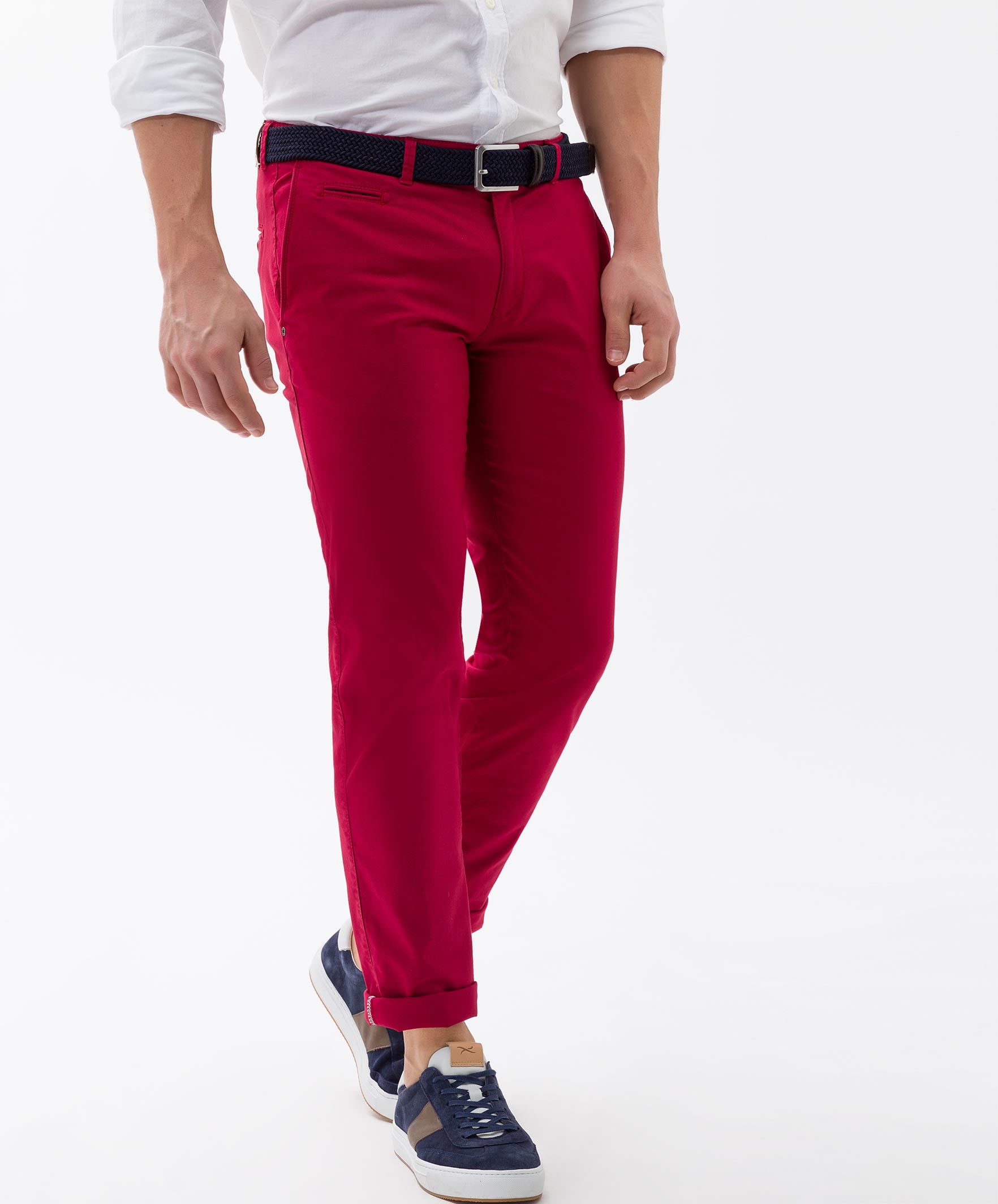 Brax Fabio In Hi-Flex Pants Red Melange | Jan Rozing Men's Fashion
