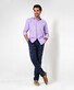 Brax Fabio Lightweight Pure Linnen Stripe Flat Front Broek Manhattan