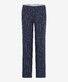 Brax Fabio Lightweight Pure Linnen Stripe Flat Front Broek Manhattan