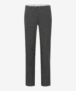 Brax Fabio Mini Check Wool Look Broek Grafiet