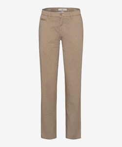 Brax Fabio Minimal Pattern Hi-Flex Cotton Satin Flat-Front Chino Broek Canvas