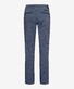 Brax Fabio Minimal Pattern Hi-Flex Cotton Satin Flat-Front Chino Broek Dusty Blue