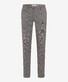 Brax Fabio Modern Wool Look Flat Front Fine Pattern Broek Grafiet