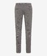 Brax Fabio Modern Wool Look Flat Front Fine Pattern Broek Grafiet