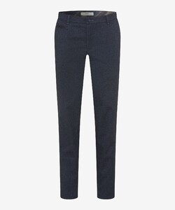 Brax Fabio Modern Wool Look Flat Front Fine Pattern Broek Indigo